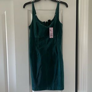Target Women's Cord Fitted Pinafore Dress Wild Fable Dark Teal Green corduroy s